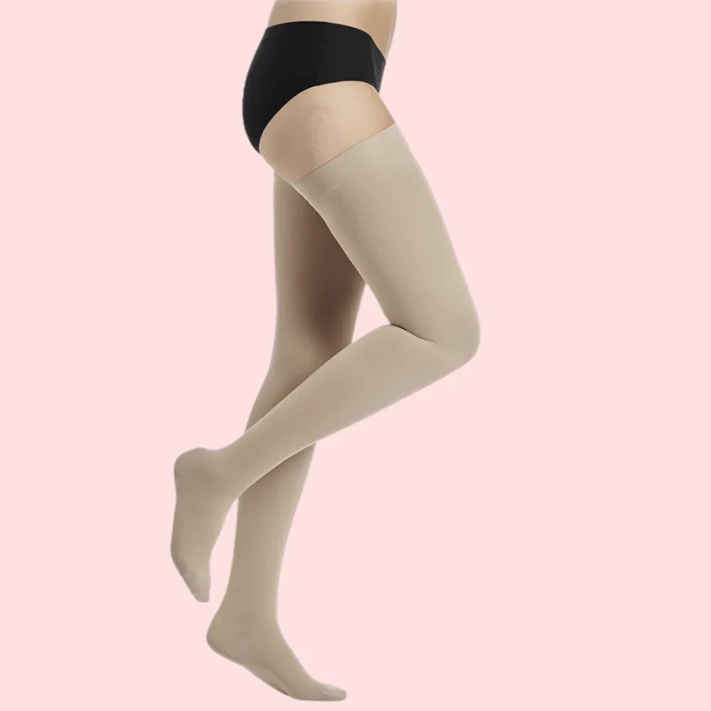 SoftSheer Thigh-High Stockings Duo (White + Nude) – Pack of 2 Veloura Intimate