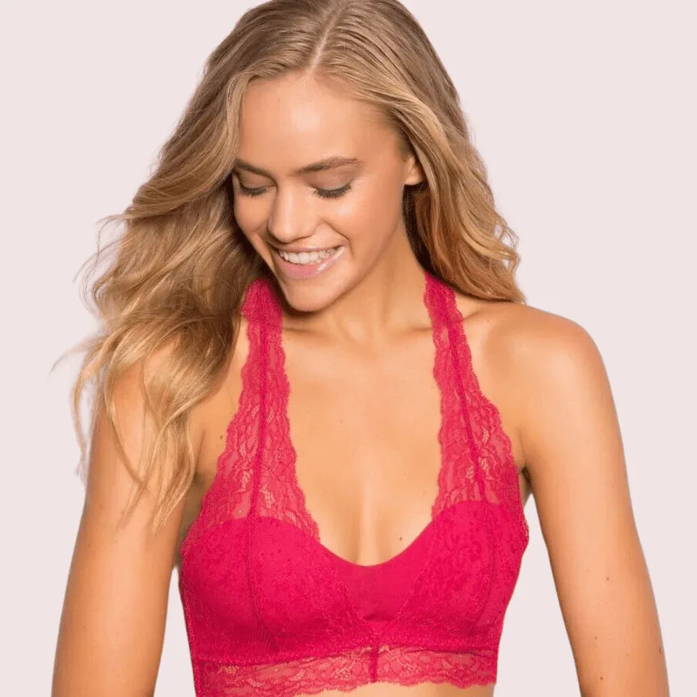 Sultry Dark Pink Lace Bralette for Everyday Glam Veloura Intimate