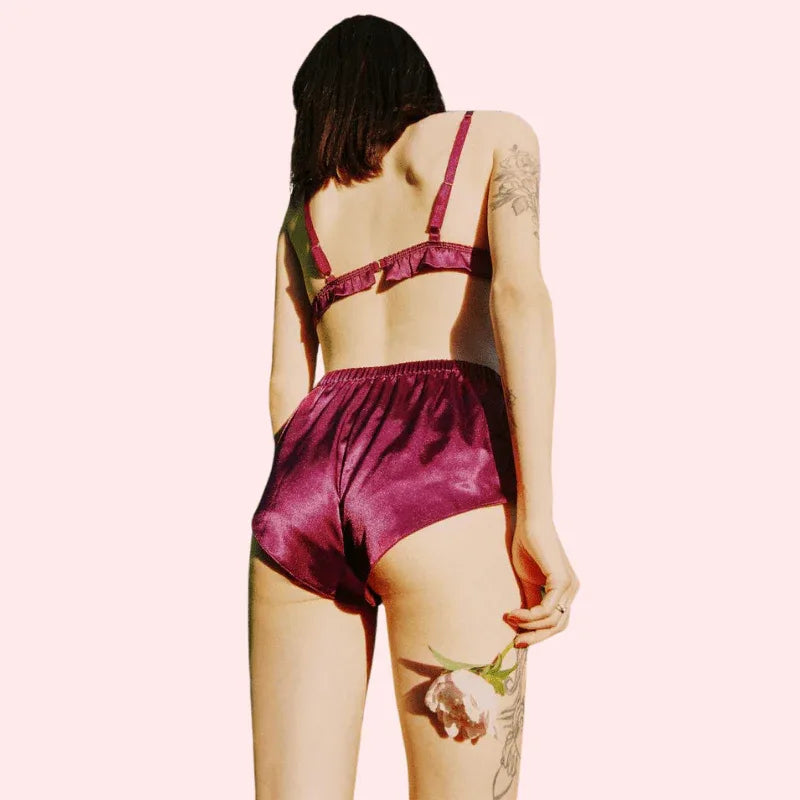 Timeless Pure Silk Satin Lingerie Set for Women Veloura Intimate
