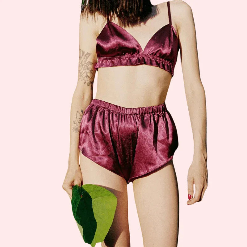 Timeless Pure Silk Satin Lingerie Set for Women Veloura Intimate
