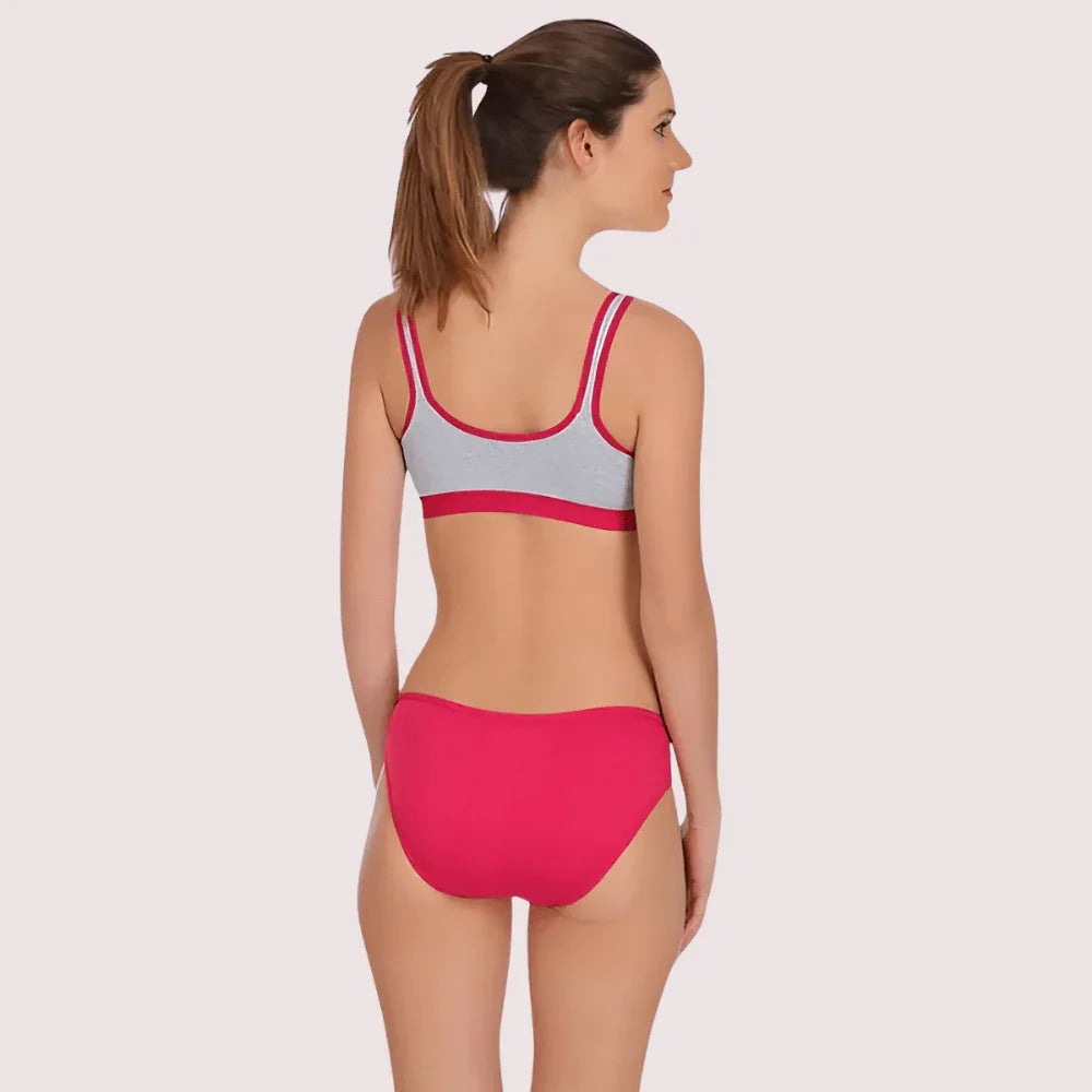 Trendy Sports Bra with Panty for Women (2 pack) Veloura Intimate