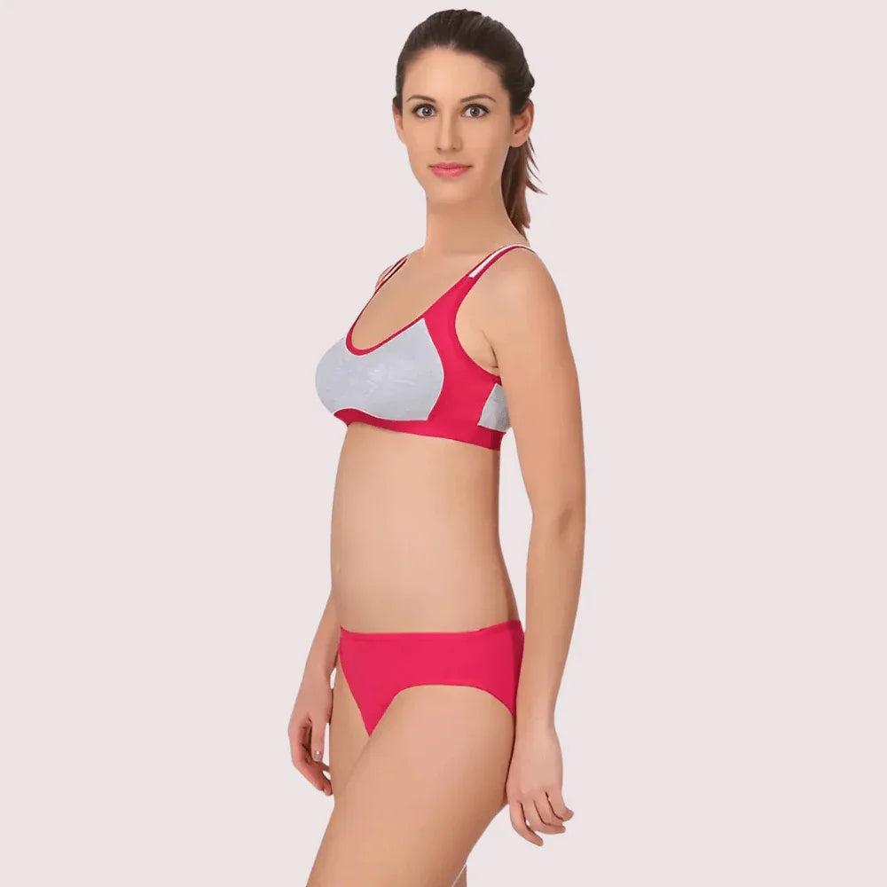 Trendy Sports Bra with Panty for Women (2 pack) Veloura Intimate