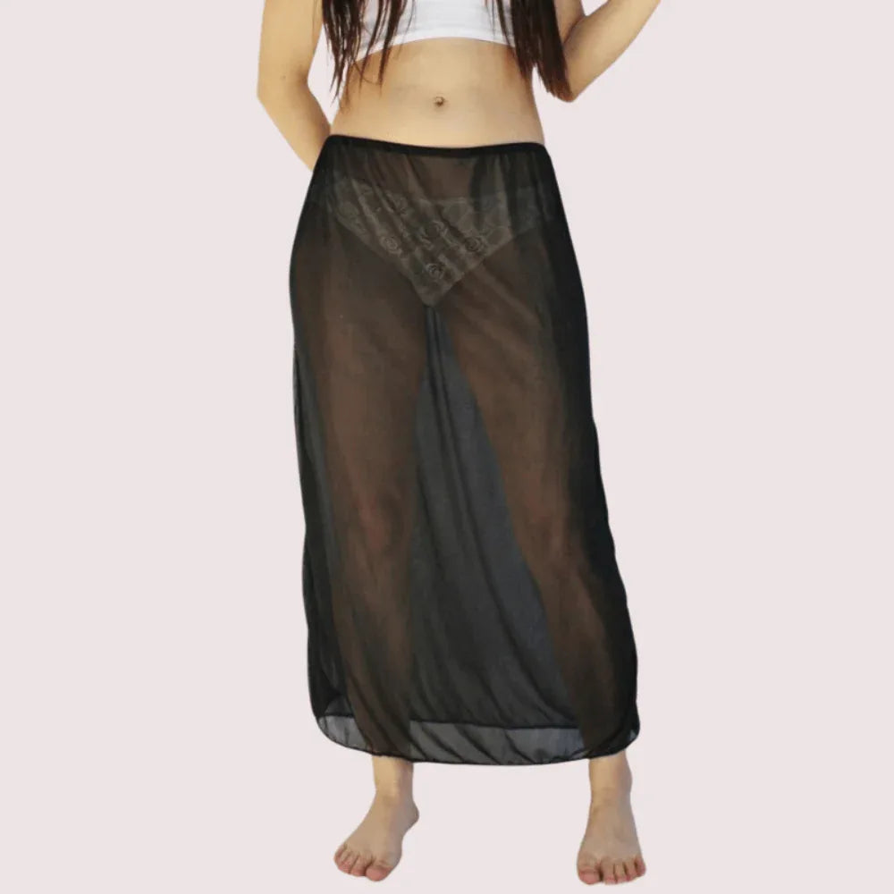Twilight Elegance Sheer Underskirt – Plus Size Veloura Intimate