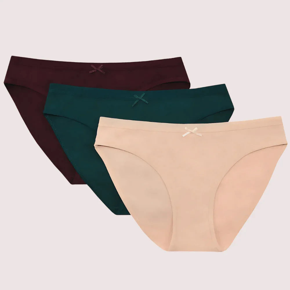 Ultra Comfort Cotton Panties 3 Piece Lot Veloura Intimate