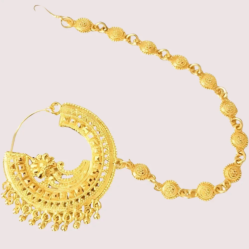 Uttarakhandi Round Nath Gold Plated Accessory Veloura Intimate