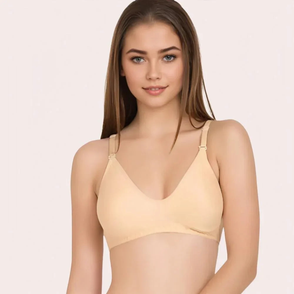 Vanilla Veil – Summer-Ready Beige Cotton Bra Veloura Intimate