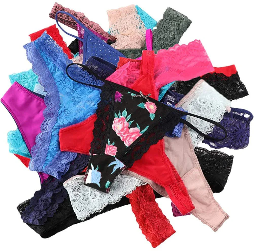 Variety panties thong pack assorted 6 pack Veloura Intimate