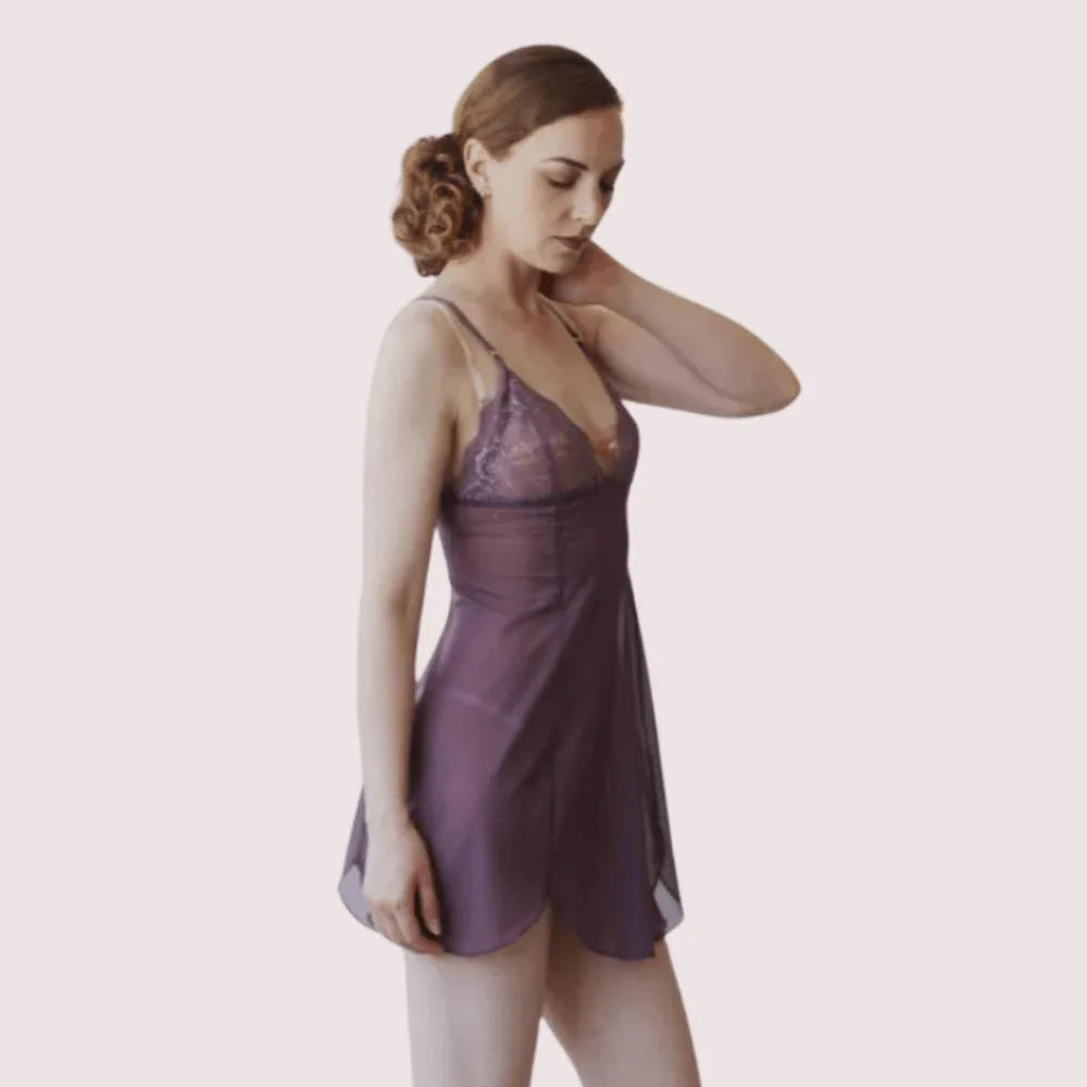 Velvet Moon Sheer Mesh Slip – Plus Size Veloura Intimate