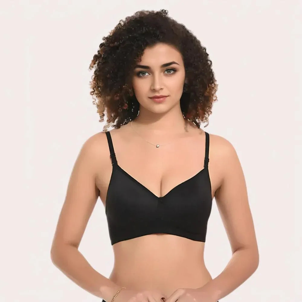 Velvet Touch – Black Lightly Padded Bra Veloura Intimate