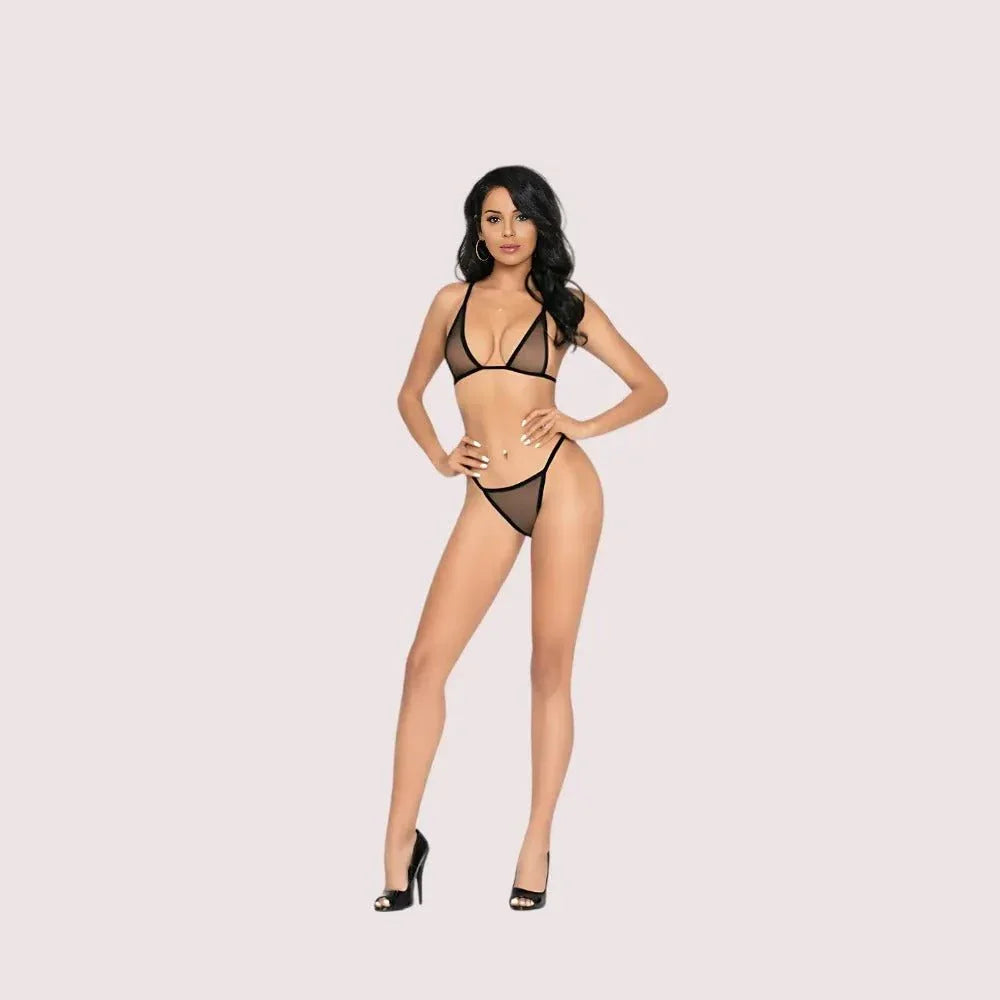 Very sexy see through micro bra and thong set Veloura Intimate