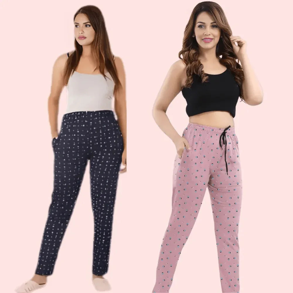 Winter Lober Women’s Warm Cotton Lounge Pants – Pack of 2 Veloura Intimate