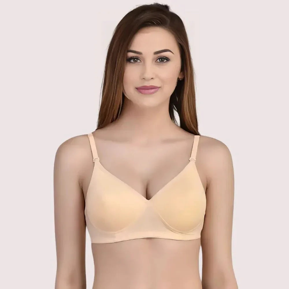 Women Beige Full Coverage Lightly Padded Bra Veloura Intimate