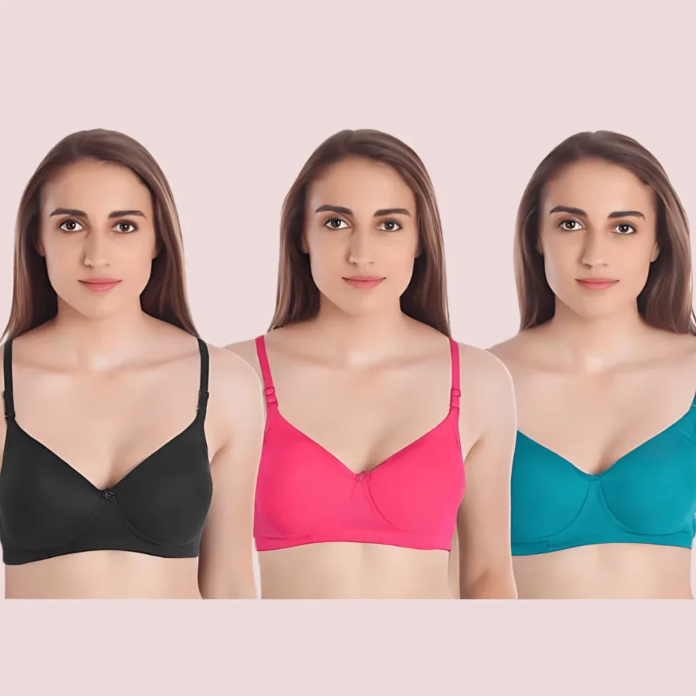 Women Full Coverage Lightly Padded Multicolor Bra Veloura Intimate