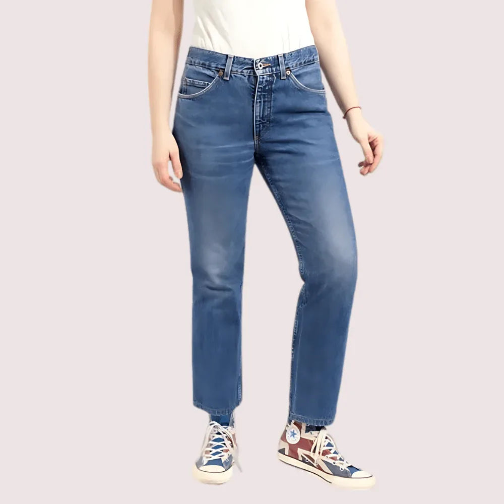 Women's 90s Blue Denim Straight Leg Jeans Veloura Intimate
