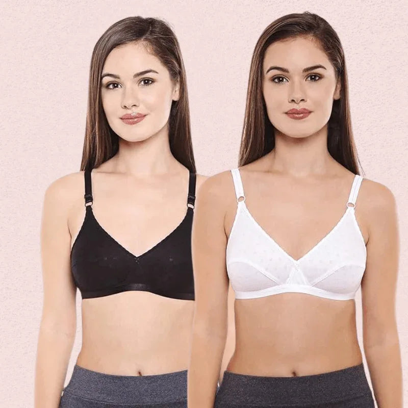 Women’s Cotton Classic Regular Bra – Pack of 2 Veloura Intimate