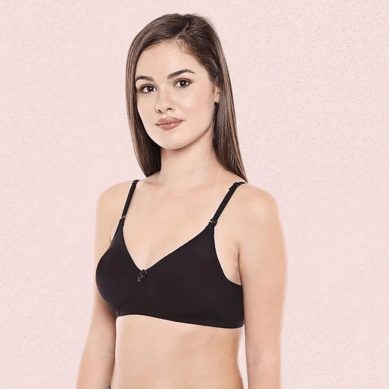 Women’s Cotton Non-Padded Seamless Bra Set (Pack of 2) Veloura Intimate