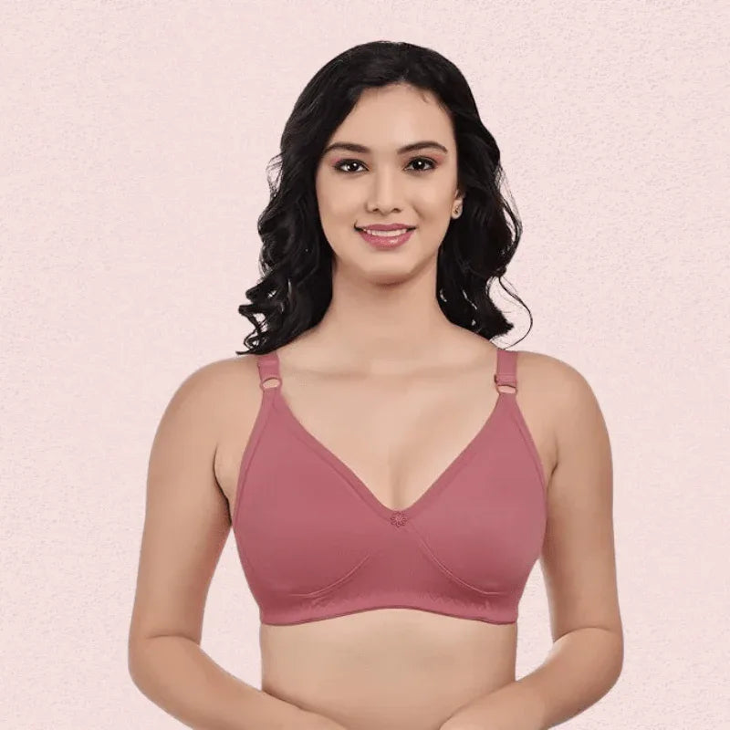 Women’s Cotton Non-Padded Wire-Free Bra Pack of 3 Veloura Intimate
