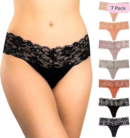 Women’s Intimates Lace Thong Set - 4 in a Pack Veloura Intimate