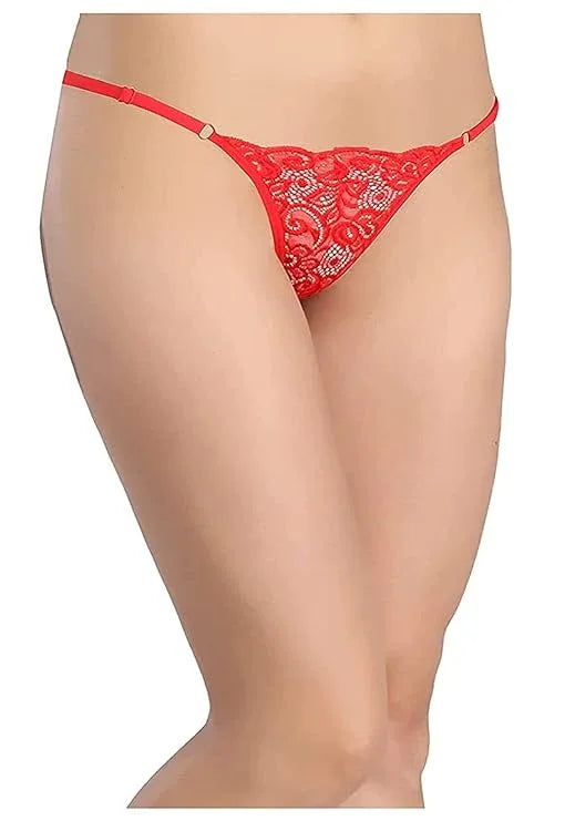 Women's Lace G-String Set - Pack of 4 Veloura Intimate