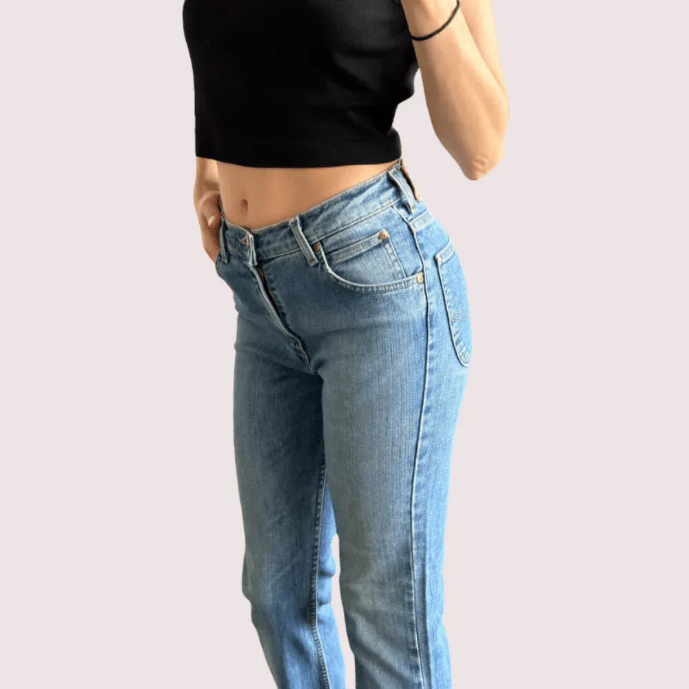 Women's Light Blue High Waist Denim Jeans Veloura Intimate