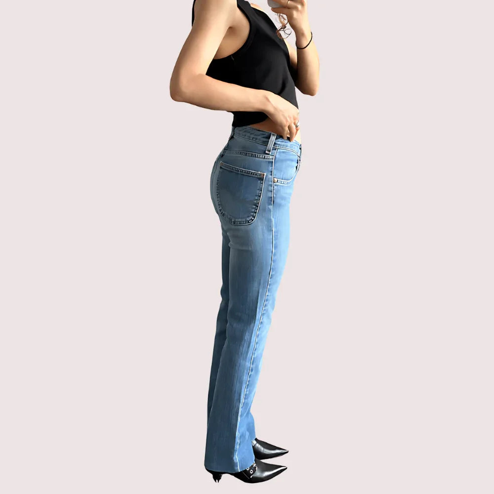 Women's Light Blue High Waist Denim Jeans Veloura Intimate