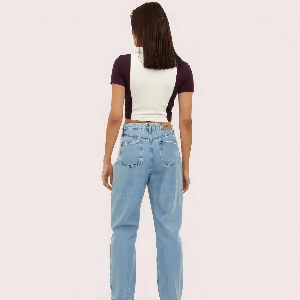 Women's Purple "Campus" Zip Polo Crop Top – Collegiate-Inspired Style Veloura Intimate