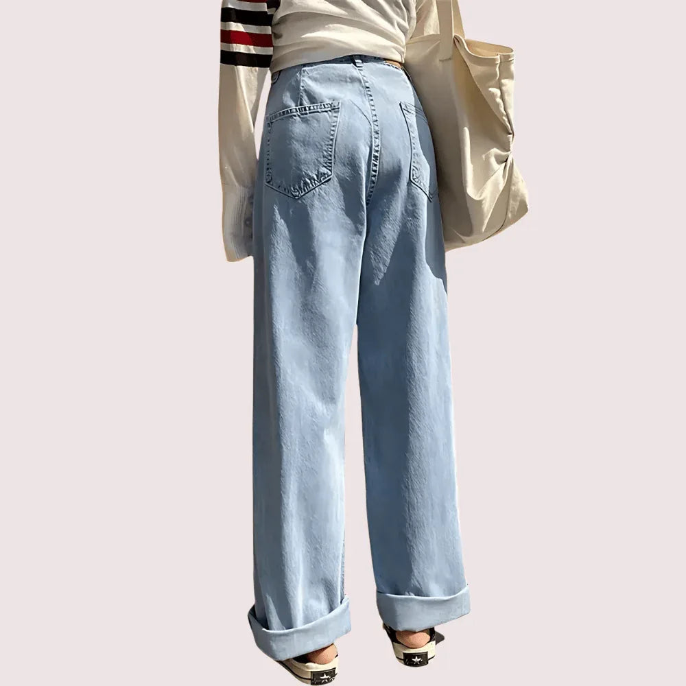 Women's Stylish High Waist Wide Leg Straight Jeans Veloura Intimate