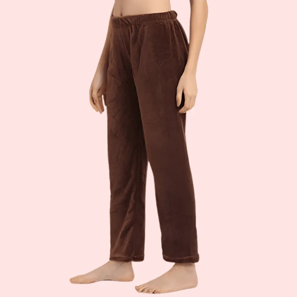 Womens Winter Cozy Warm Soft Fleece Pajama Pack of 2 Veloura Intimate